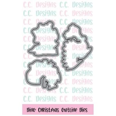 C.C. Designs Outline Die - Dino Christmas